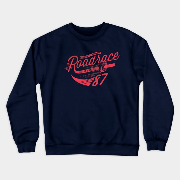 Roadrace Crewneck Sweatshirt by viSionDesign